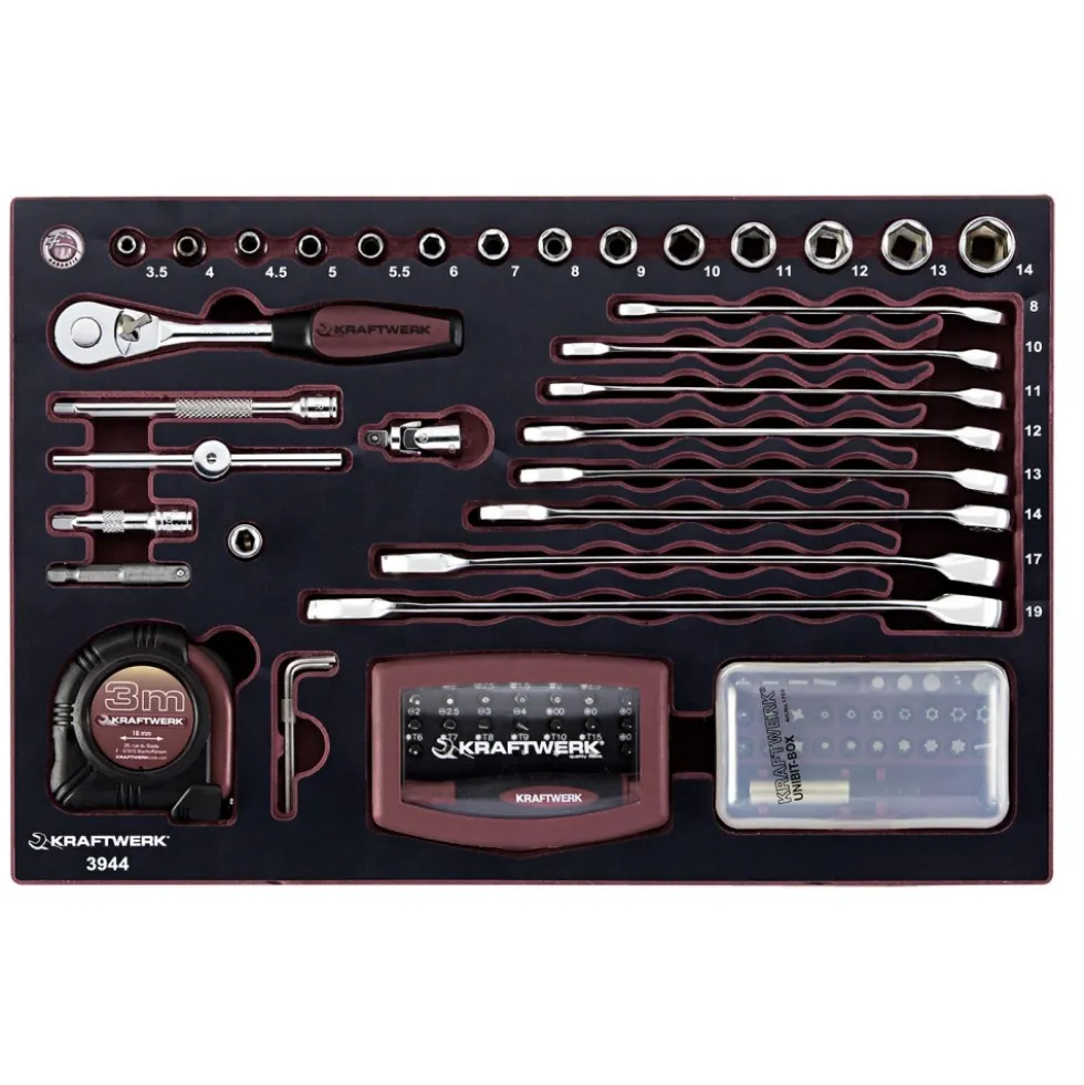 Coffret outils professionnels en aluminium - 123 pièces KRAFTWERK