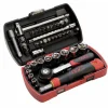 Coffret Pocket Light 39 pièces cliquet + douilles 1/4" + vissage 73-R39Z SAM OUTILLAGE