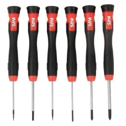 Coffret 6 tournevis électroniques de précision fente et Phillips SAM OUTILLAGE