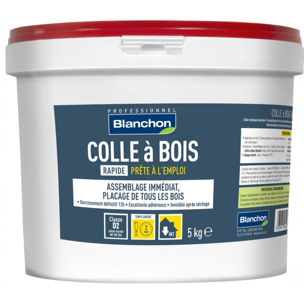 Colle à bois rapide pour assemblage de bois intérieurs BLANCHON