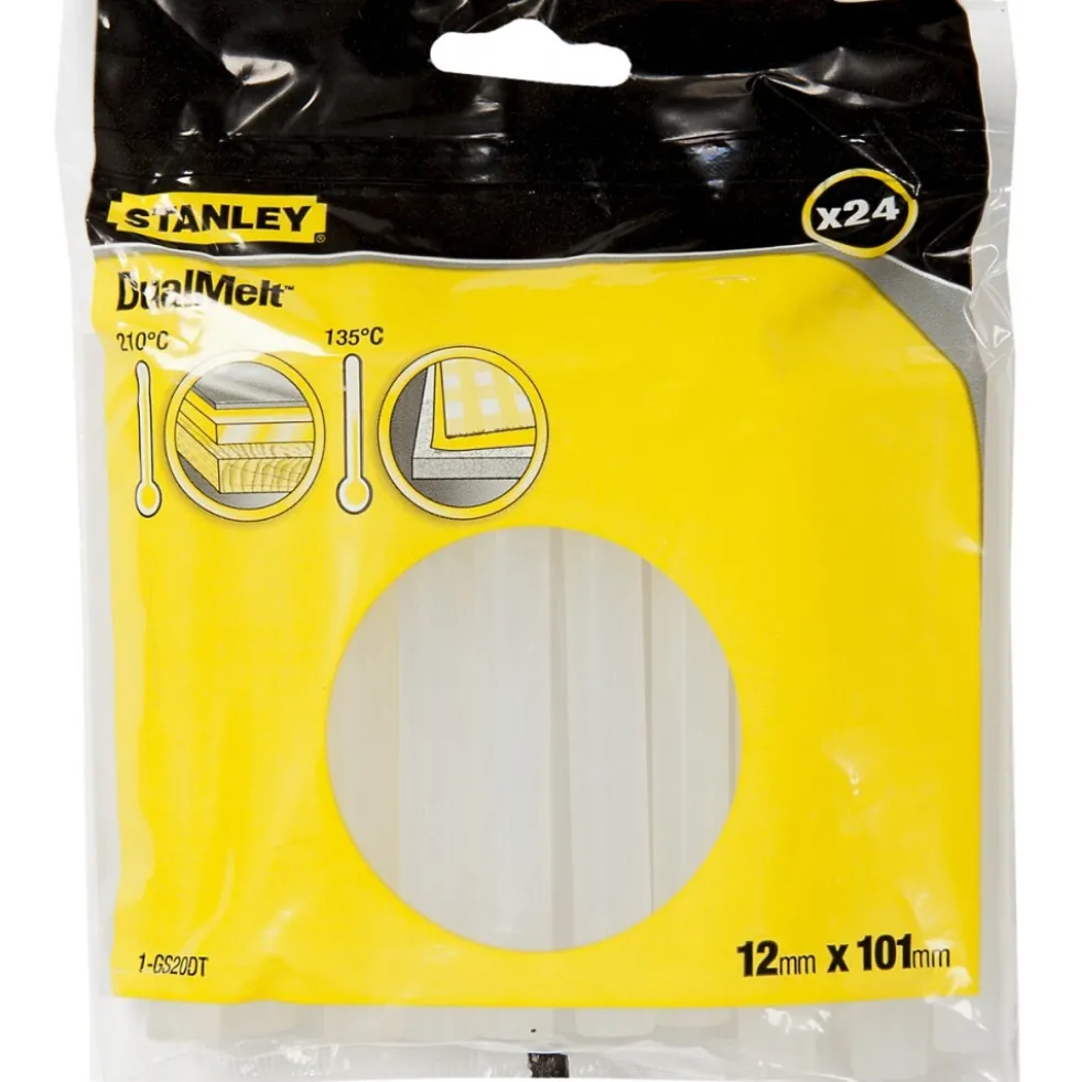 Colle bâton thermofusible pour pistolet GR 100R - sachet de 24 bâtons STANLEY