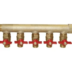Collecteur 20x27 MF prè-équipé avec vannes 15x21 RIQUIER