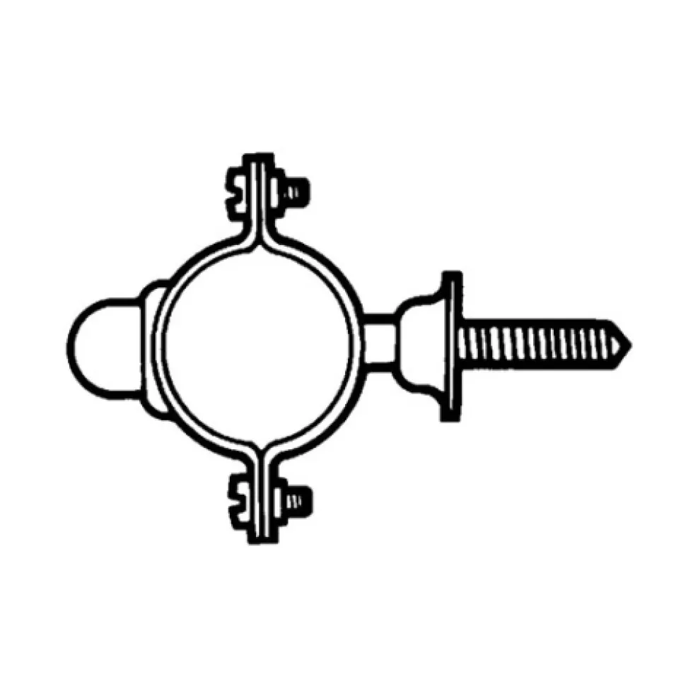 Collier de fixation avec butoir caoutchouc et rosace PRESTO