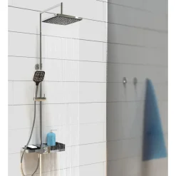 Colonne de douche avec tablette noir mat - BluePerl SCHÜTTE