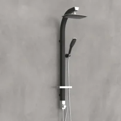 Colonne de douche noir et chromé avec porte-savon - Madagaskar SCHÜTTE