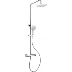 Colonne de douche thermostatique - chromé et blanc - Addict White PAINI