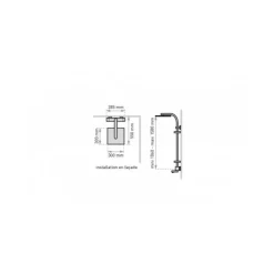 Colonne de douche thermostatique - combiné Elle & Lui - Touareg 300 VALENTIN