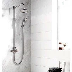 Colonne de douche thermostatique rétro Lady's - finition gris acier PAINI