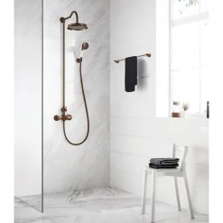 Colonne de douche thermostatique rétro Lady's - finition bronze PAINI