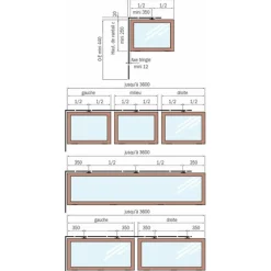 Compas pour ferme-imposte extra-plat Ventus F 200 FERCO