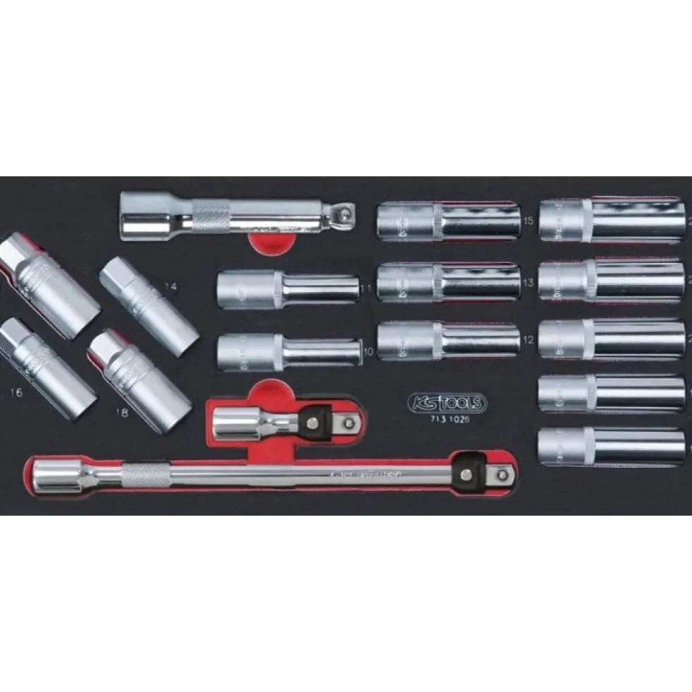 Composition d'outils 3 tiroirs pour servante - 158 pièces KS TOOLS