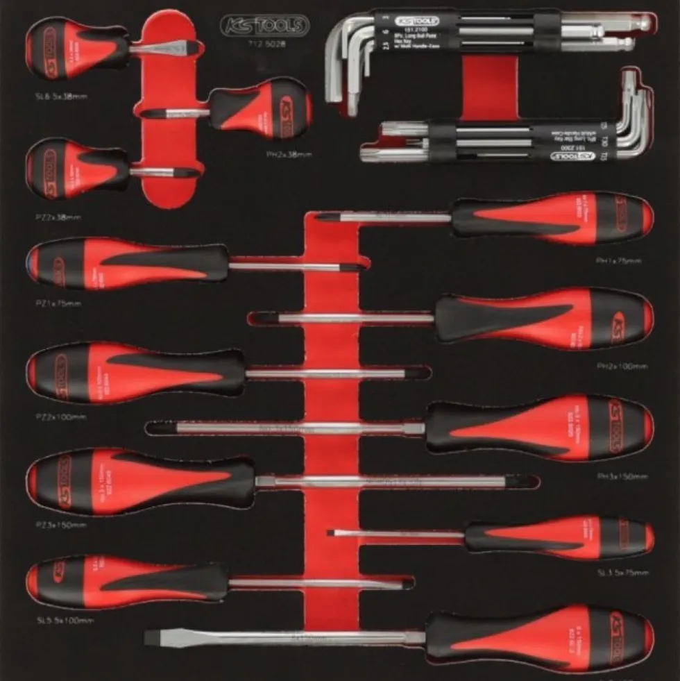 Composition d'outils 3 tiroirs pour servante - 158 pièces KS TOOLS