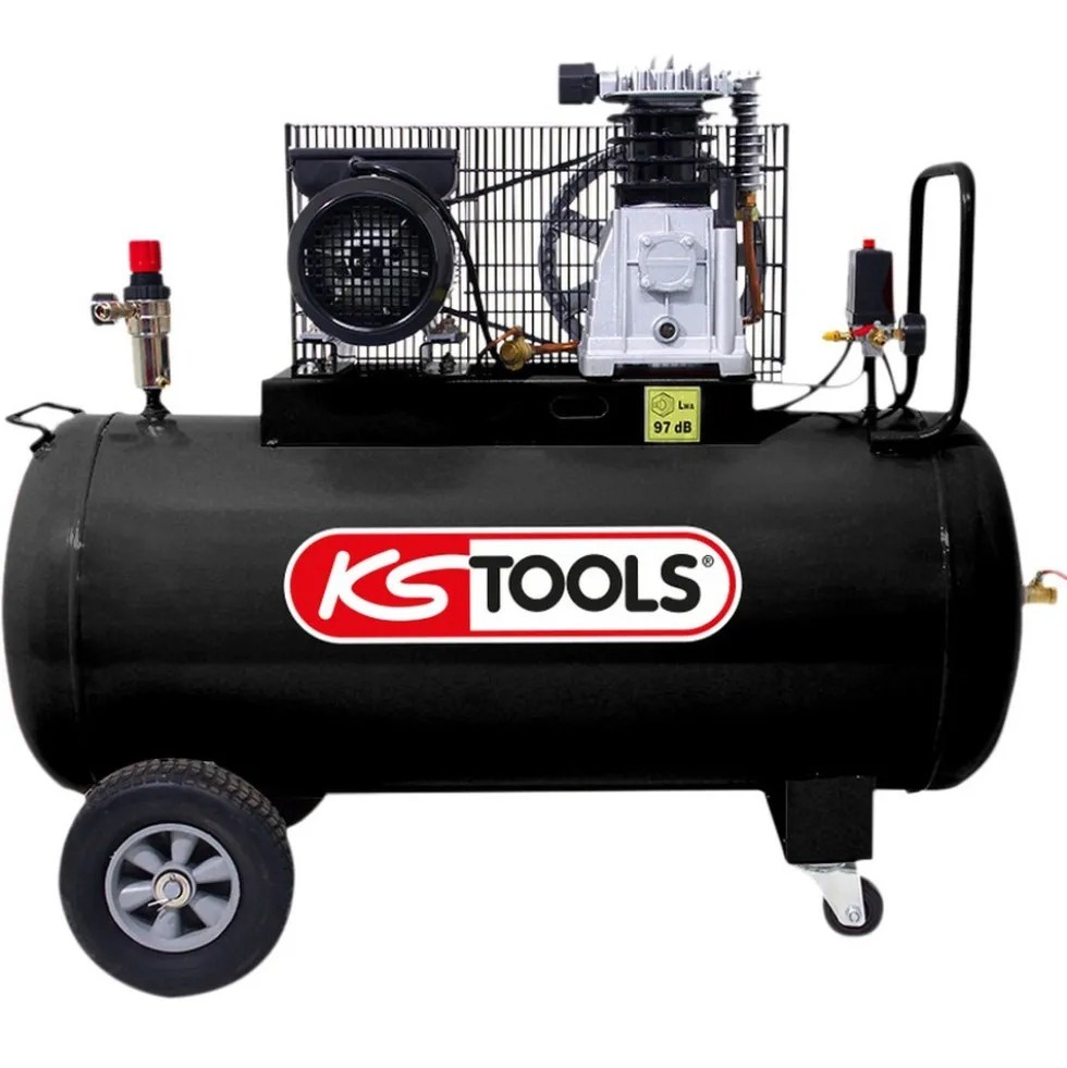 Compresseur à air - cuve 100L - 10 bar - 3 CV - 220V Mono KS TOOLS