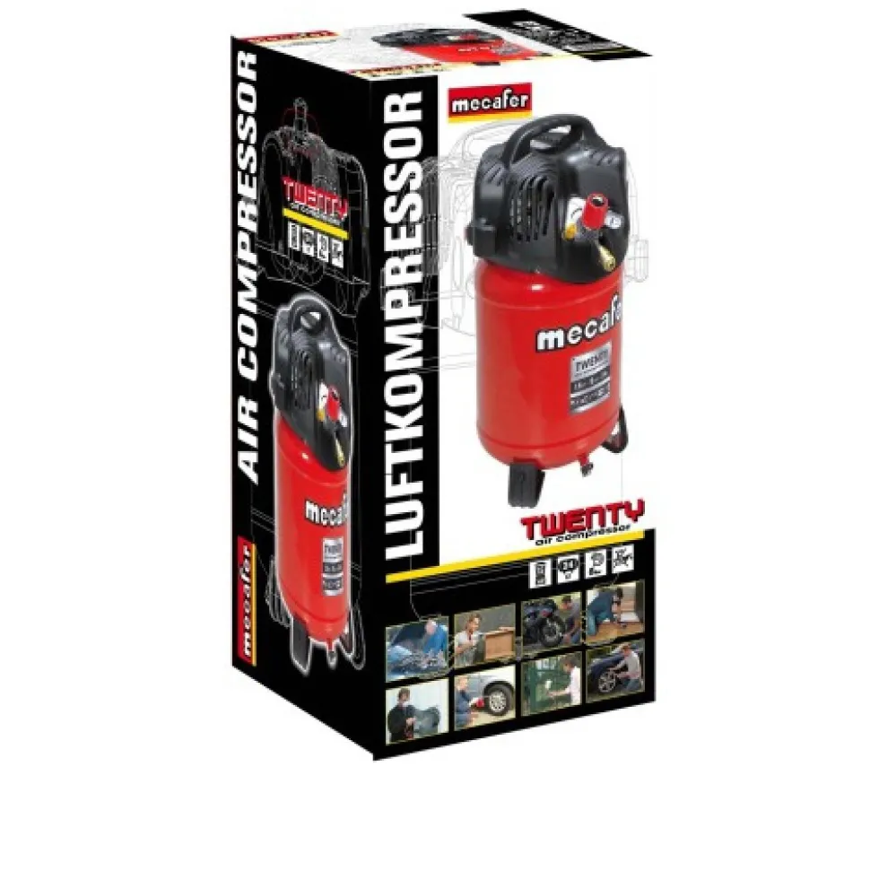 Compresseur d'air vertical 24L 1,5HP TWENTY MECAFER