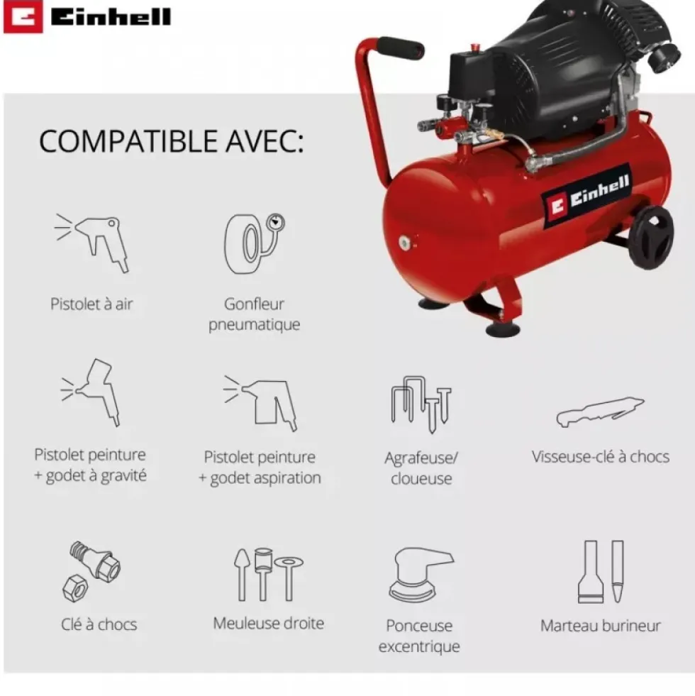 Compresseur TC-AC 420/50/10 V - 2200W EINHELL
