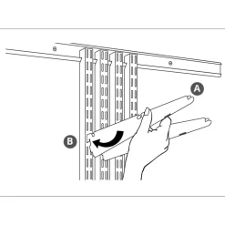 Console pour étagère fil - système de crémaillère suspendue - graphite ELFA