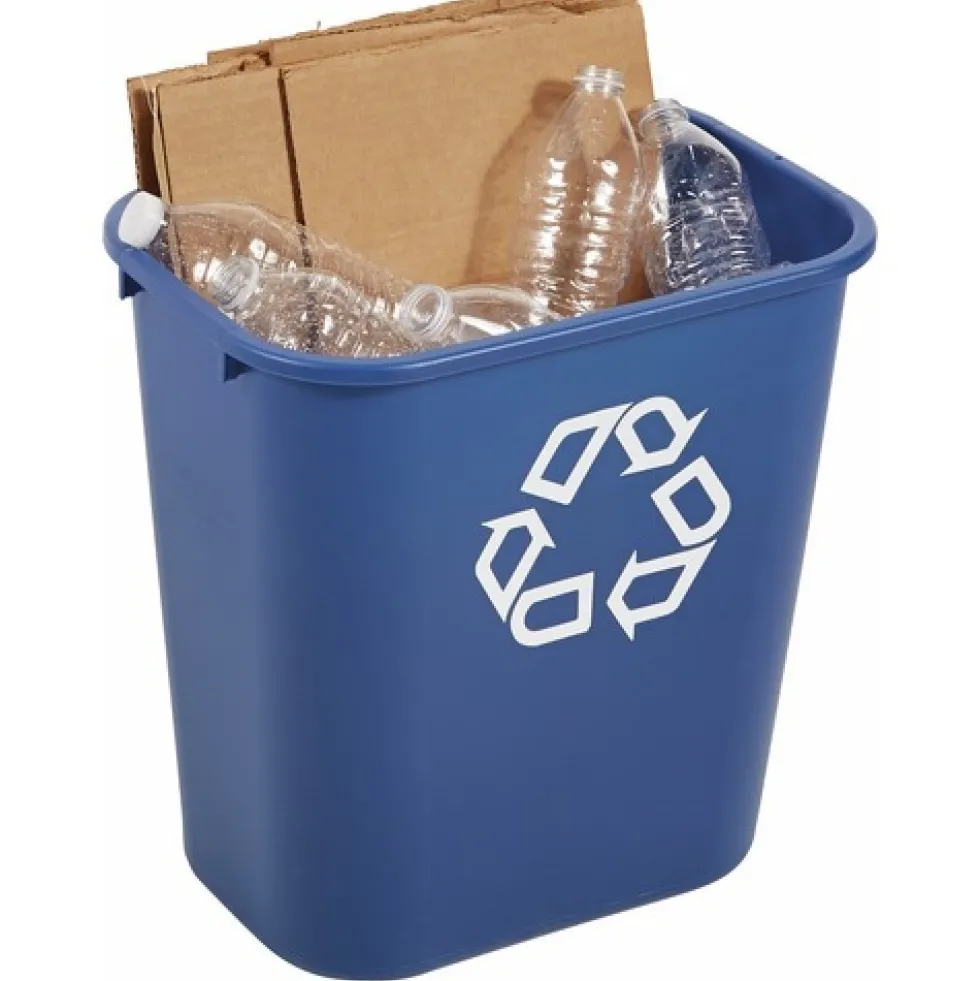 Corbeille à papier rectangulaire - en polyéthylène - pour sac de 30 L RUBBERMAID