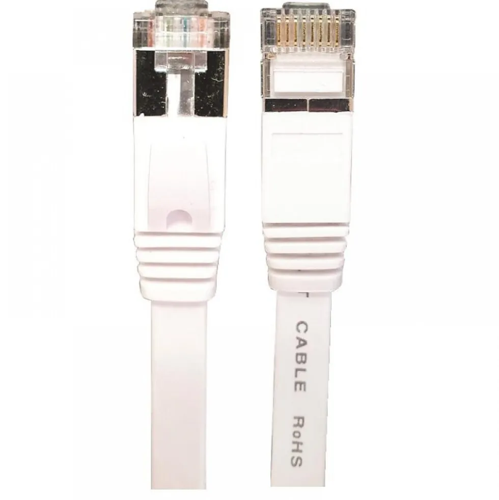 Cordon patch Cat.6A FTP plat - longueur 40 cm EVICOM
