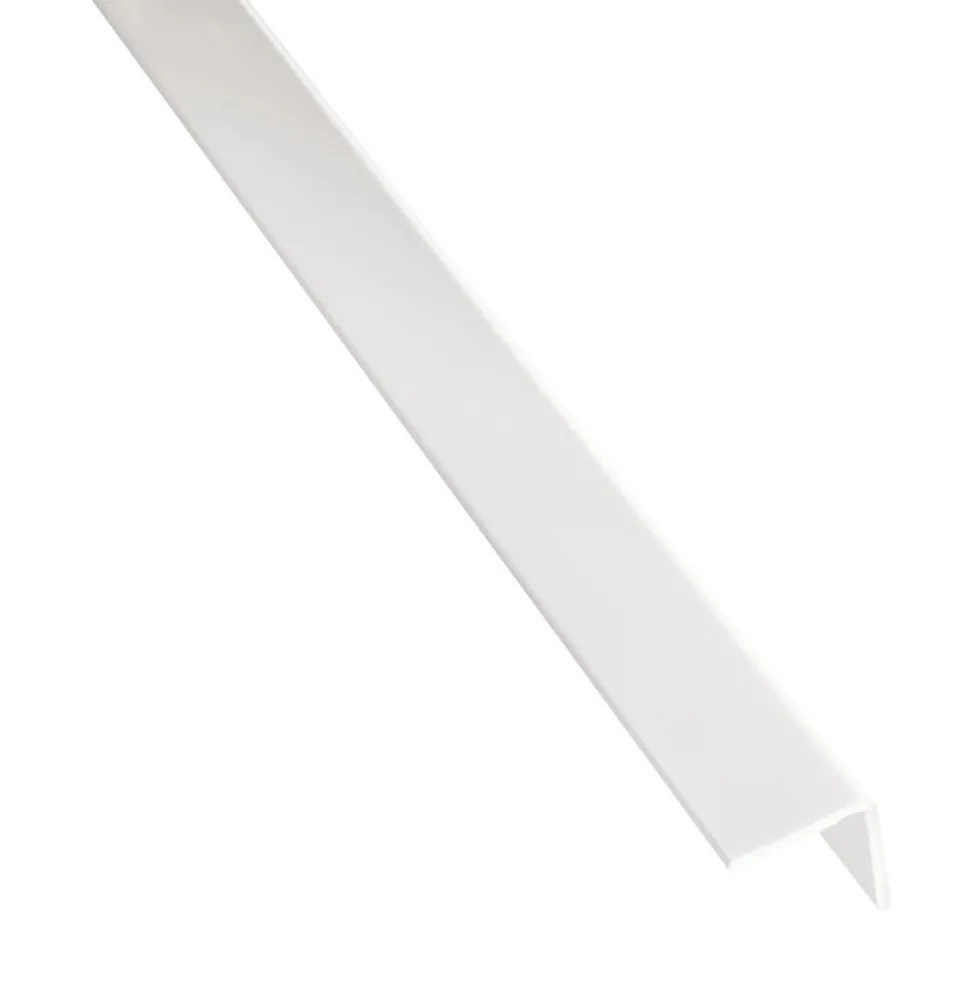 Cornière égale en PVC - coloris blanc - longueur 2,6 m PRUNIER