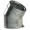 Coude 30° - double paroi Duoten - Inox isolé - avec bride de sécurité TEN