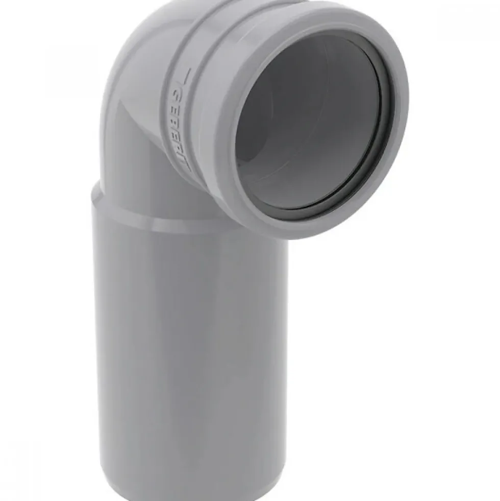 Coude d'évacuation PVC gris pour WC - diamètre 100/90 mm GEBERIT