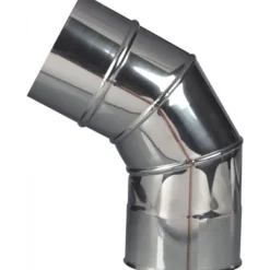 Coude inox à 60° - simple paroi - secteurs lisses TEN
