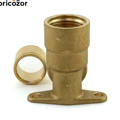 Coude PER long à glissement femelle à visser avec embase de fixation BRICOZOR