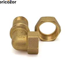 Coude union laiton mâle/femelle à visser BRICOZOR