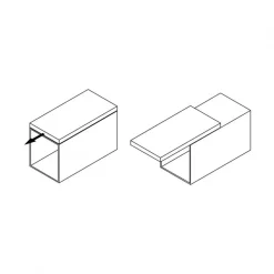Coulisse de table pour plateau coulissant - Twice Top EMUCA