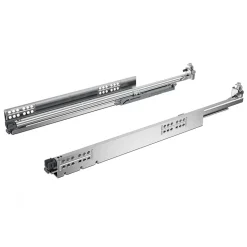 Coulisses à billes Quadro V6 5D Push to Open à sortie totale - charge 30 kg HETTICH