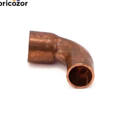 Courbe cuivre 90° grand rayon mâle / femelle à souder BRICOZOR