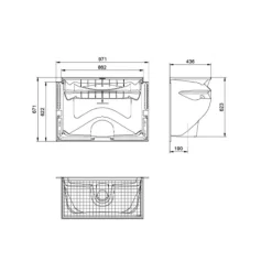 Cours anglaise à grille pour fenêtre 80x60 cm - usage piéton ACO