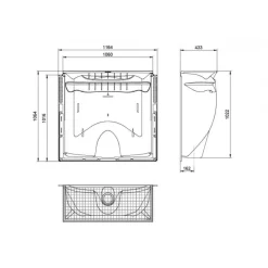 Cours anglaise à grille pour fenêtre 100x100 cm - usage piéton ACO