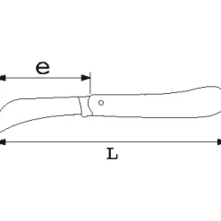 Couteau d'électricien compact à lame coupe droite - acier inoxydable SAM OUTILLAGE