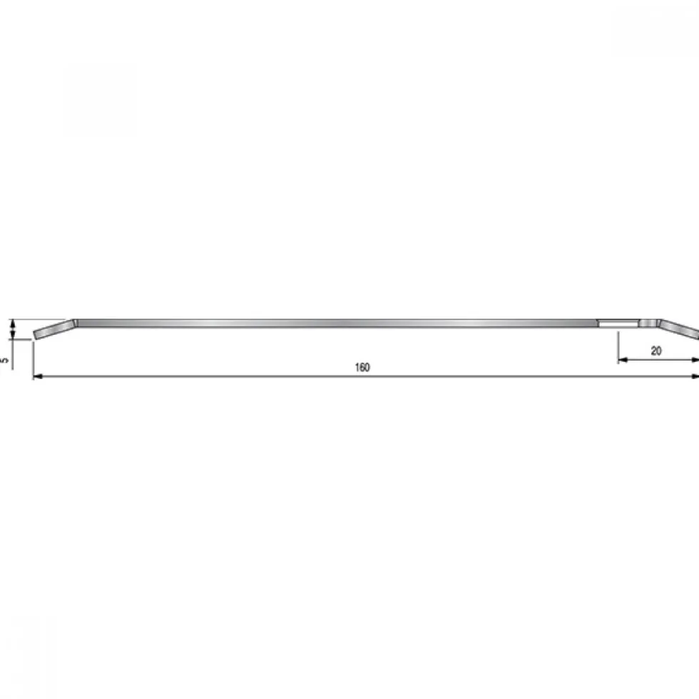 Couvre-joint de sol à visser en inox brut 160x2000 mm DINAC