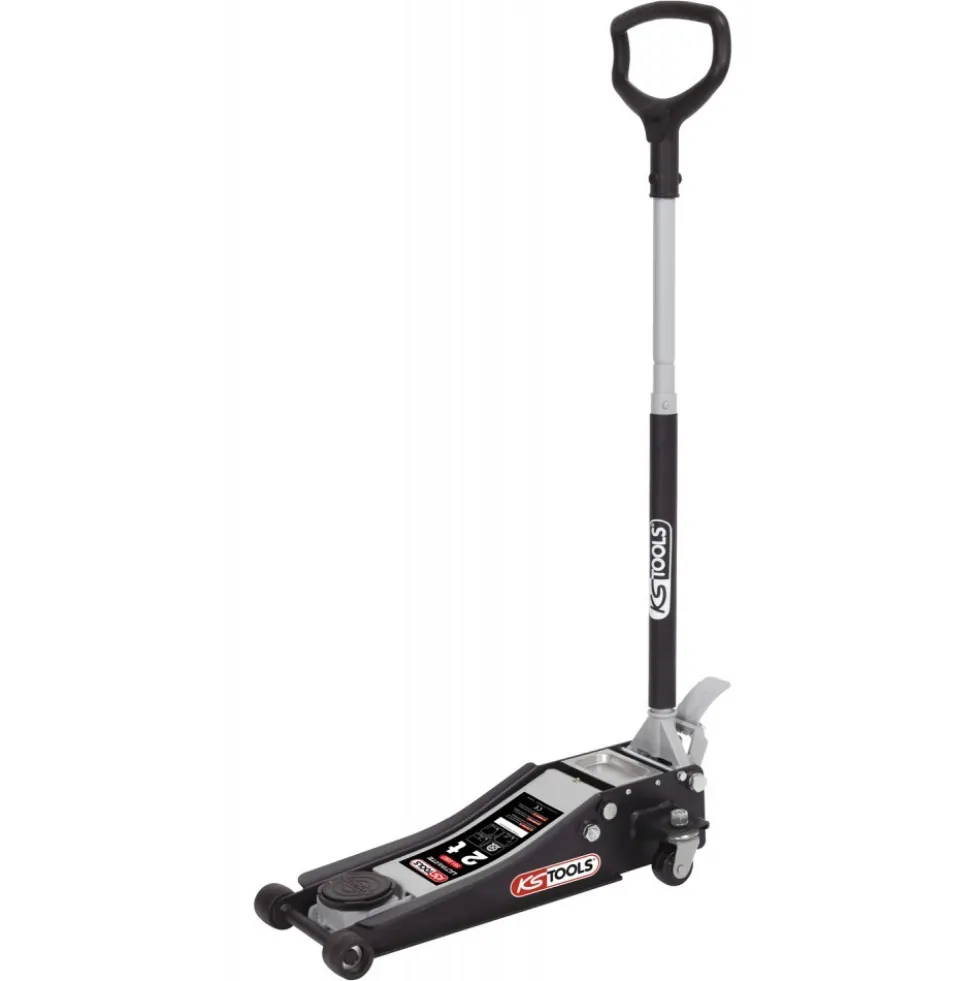 Cric extra-bas acier ULTIMATE® 2 T + chandelles 2 T KS TOOLS