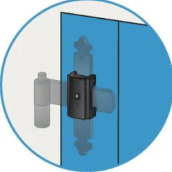Croisillon aluminium - cranté - réglable - pour penture 39 x 4 - noir TORBEL