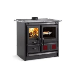 Cuisinière à bois en fonte 9,5 kW - Noir anthracite - Rosa L.16 Steel LA NORDICA EXTRAFLAME