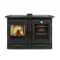 Cuisinière à bois en fonte émaillée 12 kW - noir vitrifié - Alaska.16 LA NORDICA EXTRAFLAME