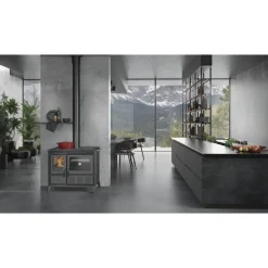 Cuisinière à bois 10,5kW - four 78L - noir anthracite - Gardenia XXL Steel LA NORDICA EXTRAFLAME