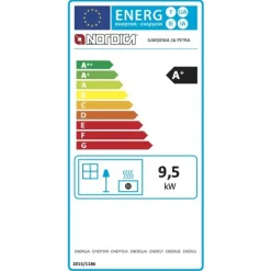 Cuisinière à bois 9,5 kW - revêtement pierre naturelle - Gardenia.16 Petra LA NORDICA EXTRAFLAME