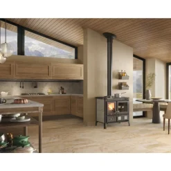 Cuisinière à bois 9,5 kW - revêtement pierre naturelle - Gardenia.16 Petra LA NORDICA EXTRAFLAME