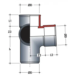 Culotte pvc 87°30 double équerre mâle-femelle NICOLL