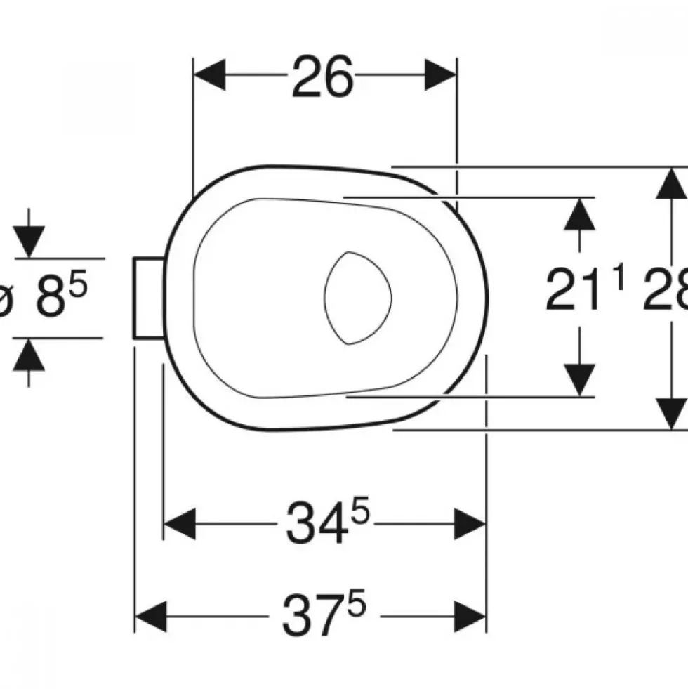 Cuvette WC au sol - sortie horizontale 85 mm - Bambini GEBERIT