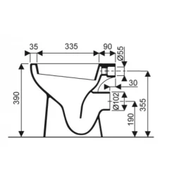 Cuvette wc à poser NF - sortie horizontale - Publica GEBERIT