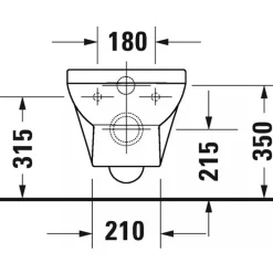 Cuvette WC suspendue compacte sans bride Compact Durastyle Basic Rimless DURAVIT