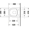Cuvette WC suspendue compacte 480 mm sans bride - Soleil by Starck DURAVIT