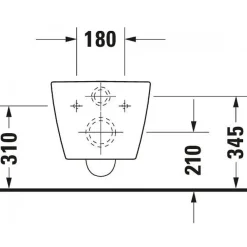 Cuvette WC suspendue compacte 480 mm sans bride - Soleil by Starck DURAVIT