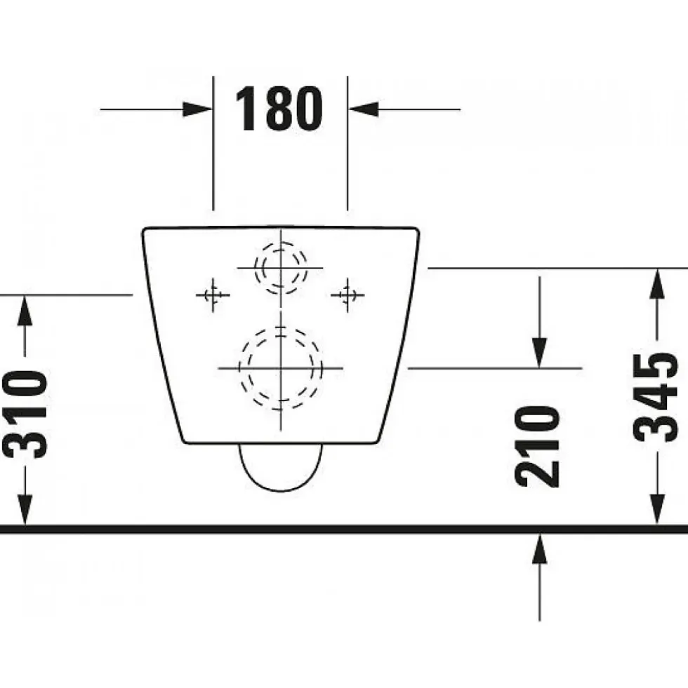 Cuvette WC suspendue compacte 480 mm sans bride - Soleil by Starck DURAVIT