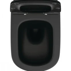 Cuvette WC suspendue sans bride noire mate avec abattant Tesi AquaBlade PORCHER